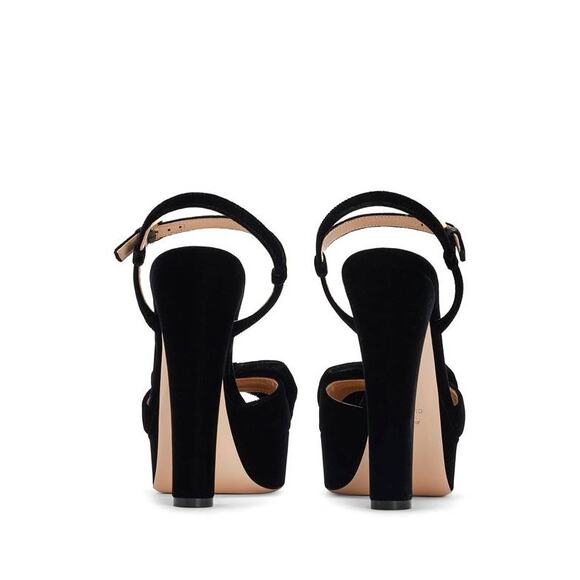 Tom Ford Brigitte Velvet Sandals in Black 38.5 - Picture 4 of 4